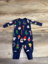 Hanna Andersson Heirloom Ornaments Zip Sleeper Navy sz 0-3m