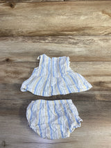 Just One You 2pc Peplum Top & Bloomers White sz Newborn