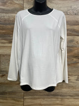 NWOT Gap Maternity Breathe Long Sleeve Shirt White sz Large