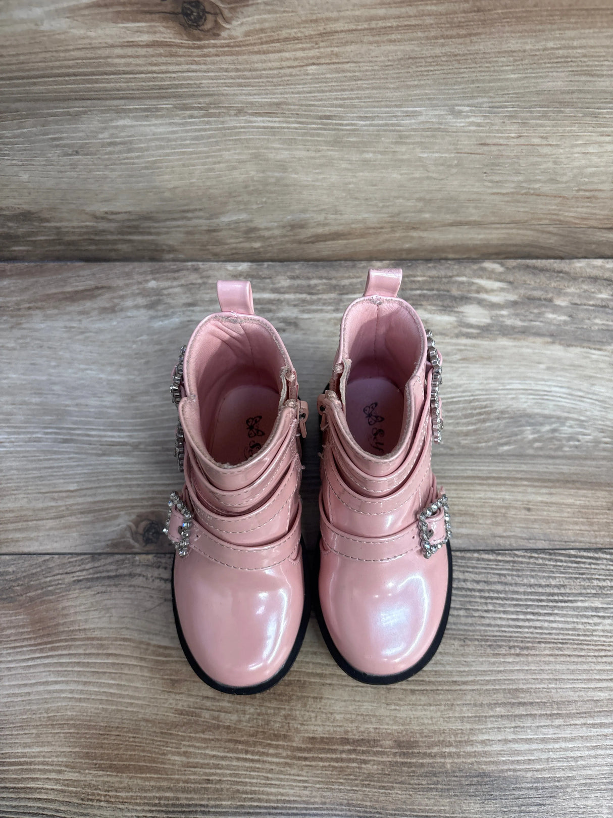 Self Esteem Lil' Triple Glam Pink Boots sz 7c - Me n Mommy To Be