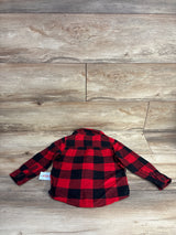 NEW Cat & Jack Buffalo Plaid Button Up Shirt Red sz 2T