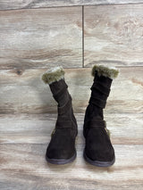 Coloso Suede Faux Fur Buckle Boots Brown sz 9/10c