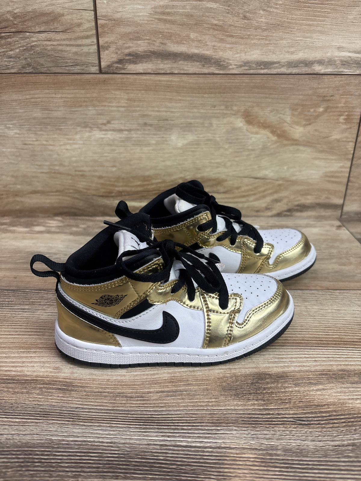 Air Jordan 1 Mid SE TD 'Metallic Gold' Sneakers sz 10c