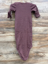 Kate Quinn Striped Knotted Gown Berry sz 0-3m