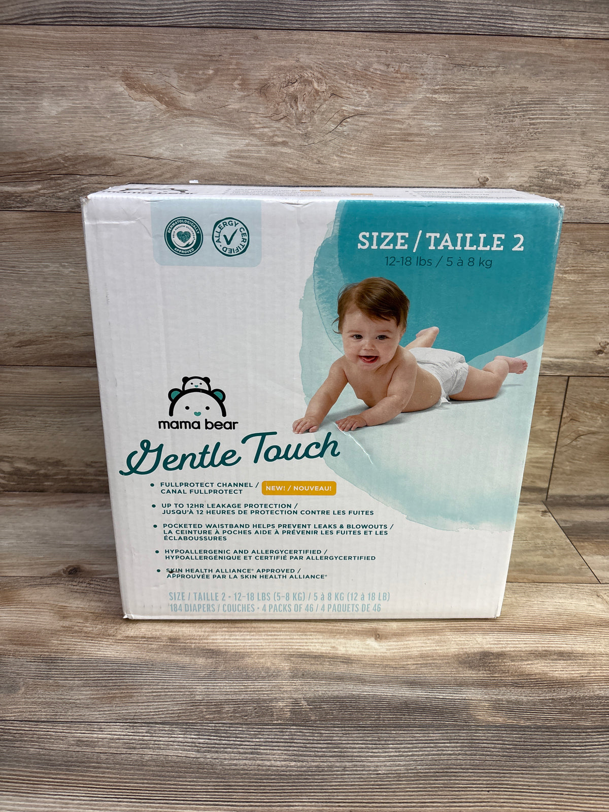 NEW Mama Bear Gentle Touch Diapers Size 2 184ct