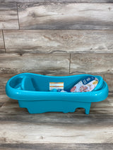 NEW The First Years Sure Comfort Newborn-to-Toddler Tub w/ Sling Teal