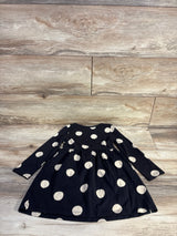 Wonder Nation Long Sleeve Polka Dot Dress Black sz 3T