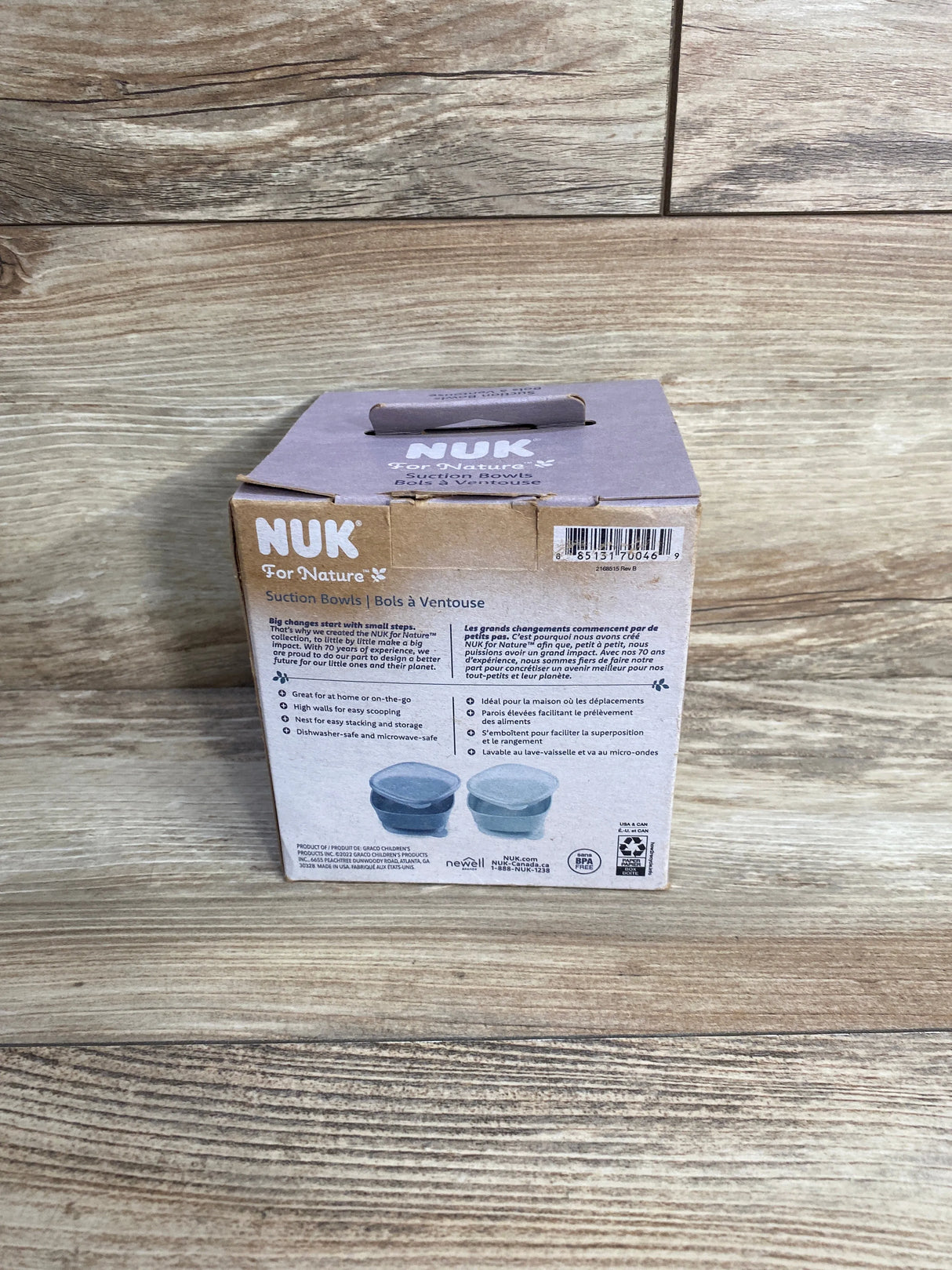 Nuk For Nature Suction Bowl and Lid 2pk