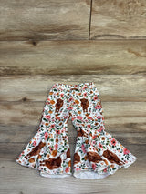 Highland Cow Flare Pants White sz 9-12m