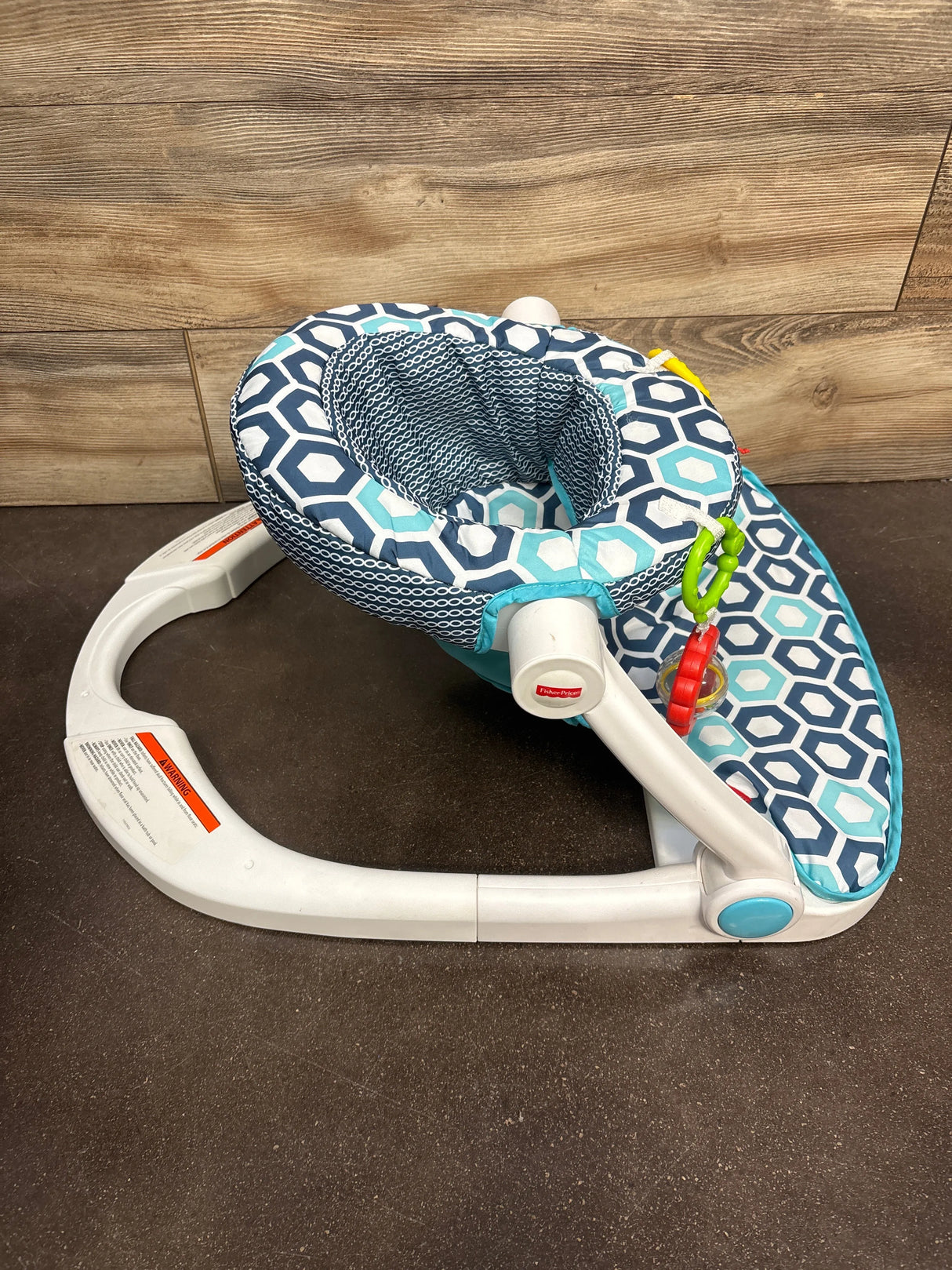 Fisher Price Sit-Me-Up Floor Seat in Blue Honeycomb