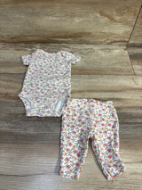 Child Of Mine 2pc Floral Bodysuit & Pants White zs Newborn - Me n Mommy To Be