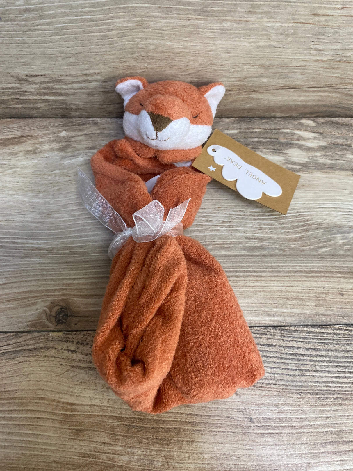 NEW Angel Dear Lovie Blankie, Fox  13" x 13"