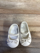 Janie & Jack Bow Soft Sole Ballet Flats White sz 2/3c