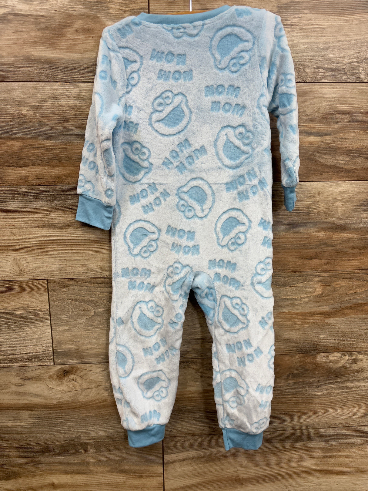 Cookie Monster Plush Footless Sleeper Blue sz 4T