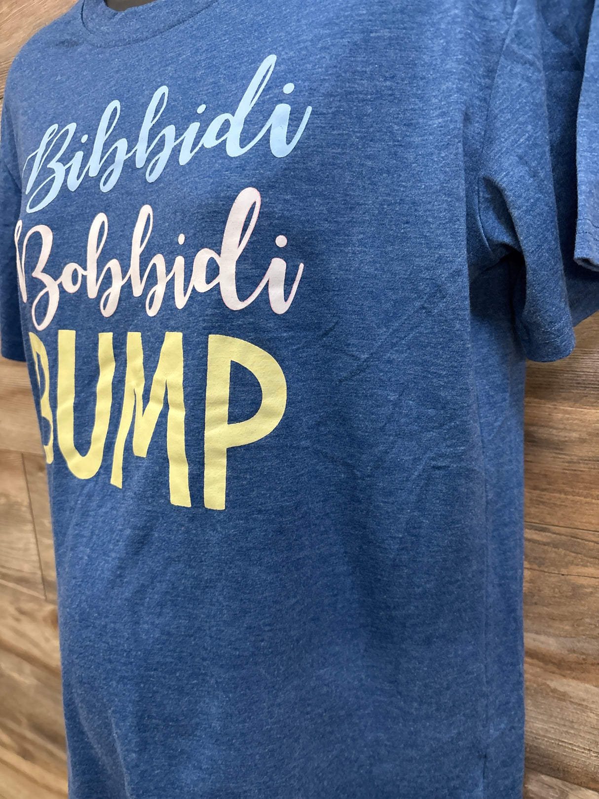 Bibbidi Bobbidi Bump Maternity Shirt Blue sz Medium