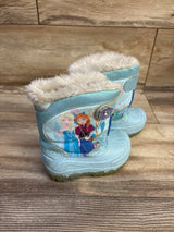Disney Frozen Light Up Snow Boots Blue sz 7c