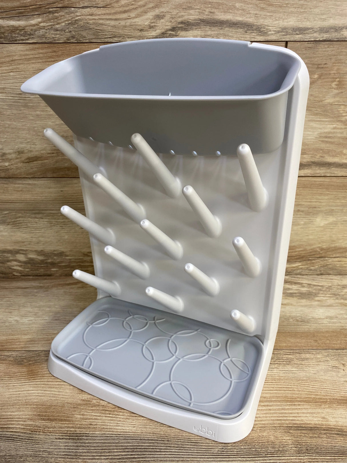 Ubbi Vertical Baby Bottle Drying Rack, Grey
