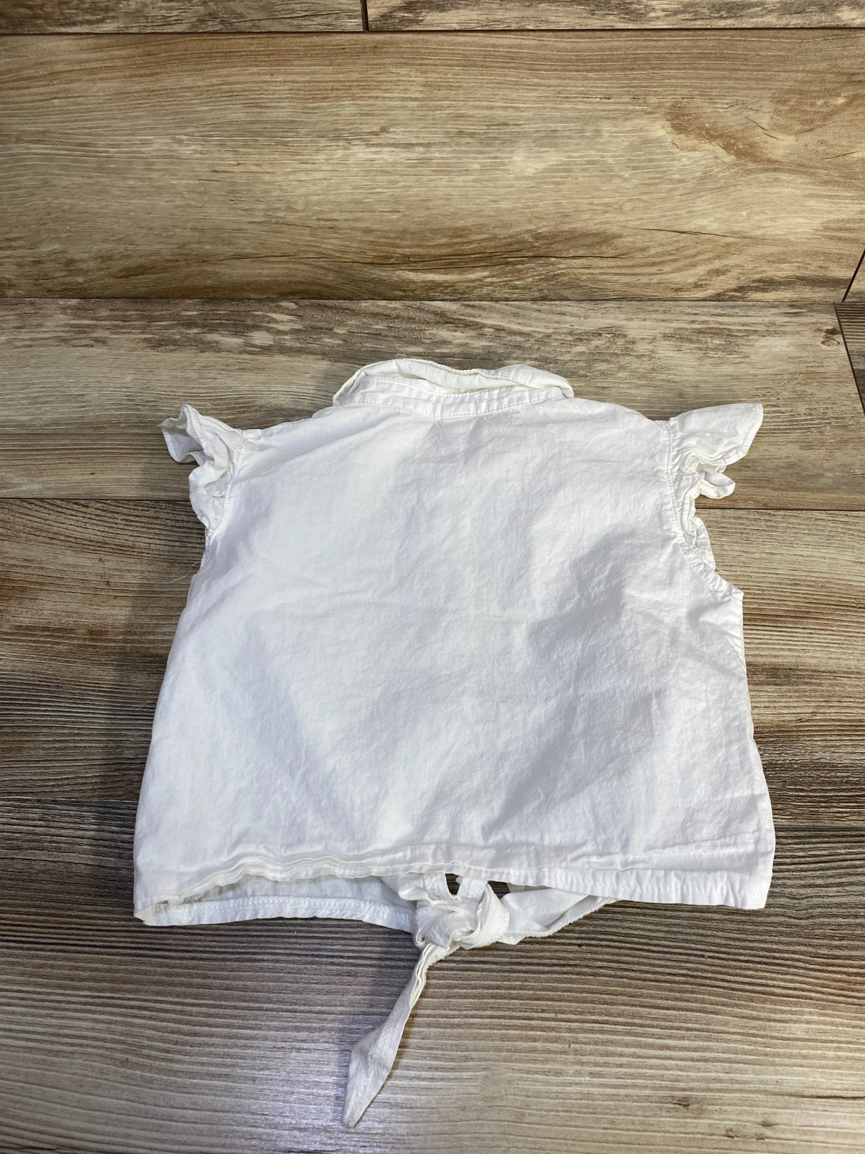 Flutter Sleeve Button Up Shirt White sz 3/4T