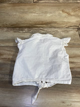 Flutter Sleeve Button Up Shirt White sz 3/4T