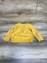 Cat & Jack Heart Print Sweatshirt Yellow sz 3T