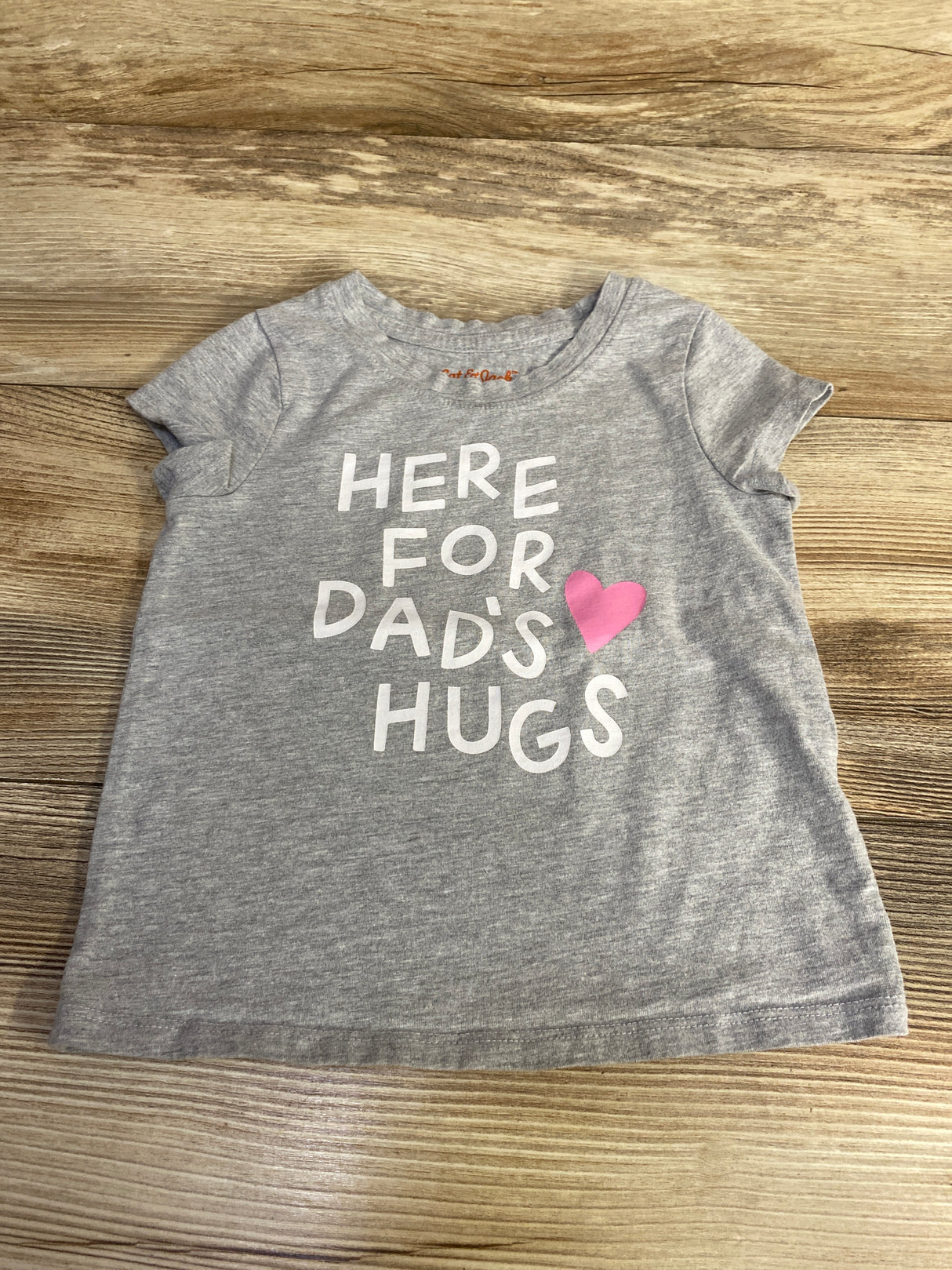 Cat & Jack Here For Dad's Hugs Shirt Grey sz 2T