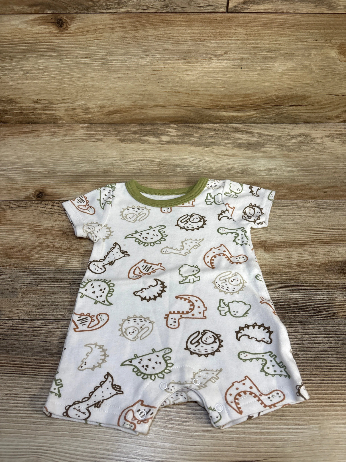 Baby Essentials Dinosaur Shortie Romer White sz 3m