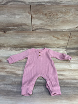 Knit Henley Coverall Pink sz 3m