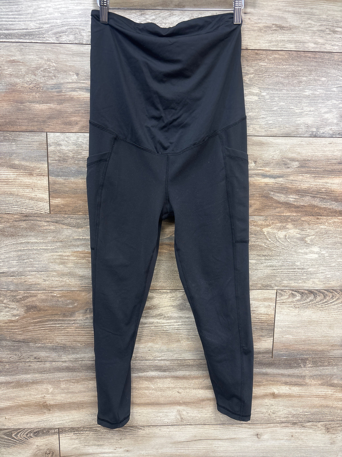 Isabel Maternity Crossover Panel Leggings Black sz Large