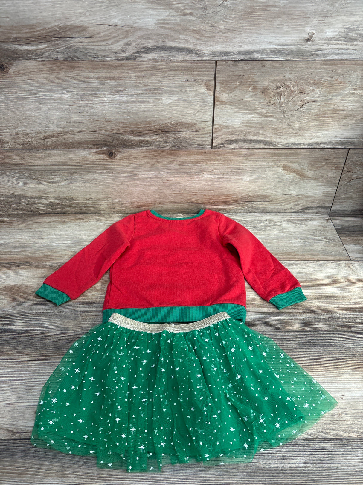 The Grinch 2pc Merry Grinchmas Sweatshirt & Tulle Tutu Set Red sz 3T