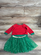 The Grinch 2pc Merry Grinchmas Sweatshirt & Tulle Tutu Set Red sz 3T