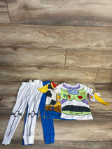 NEW Toy Story Buzz Lightyear & Woody 4pc Short Sleeve Pajama Set sz 4T