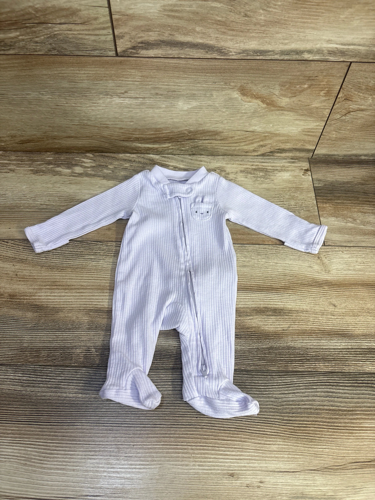 Carter's Ribbed Bunny Pocket Sleeper Lilac sz Preemie