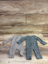 Cloud Island 2pk Knit Sleepers Grey sz Newborn