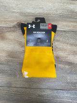 NEW Under Armour Youth Soccer Over the Calf Sock Yellow Sz 13.5c-4.5Y