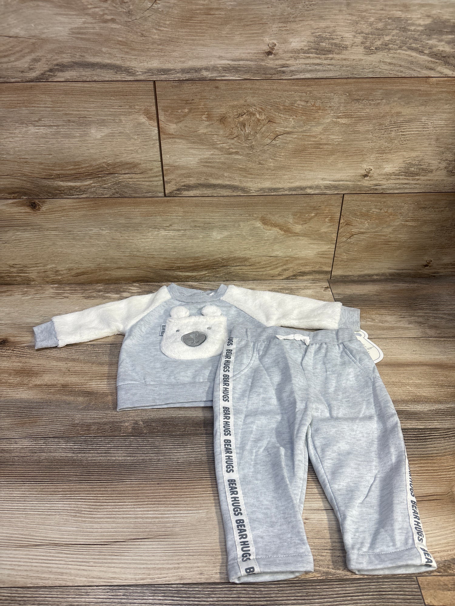 NEW Little Beginnings 2pc Pullover Sweatshirt & Pants Set Grey sz 3-6m