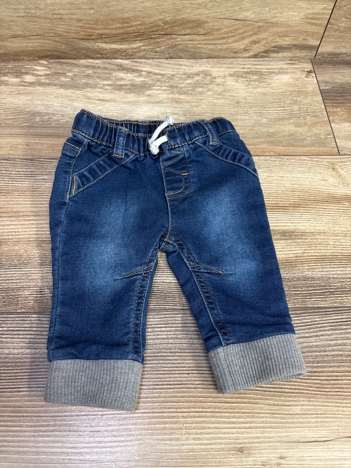 Cat & Jack Drawstring Jeans Blue sz 0-3m