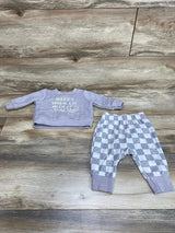 Cat & Jack 2pc Happy Sweatshirt & Pants Grey sz 3-6m