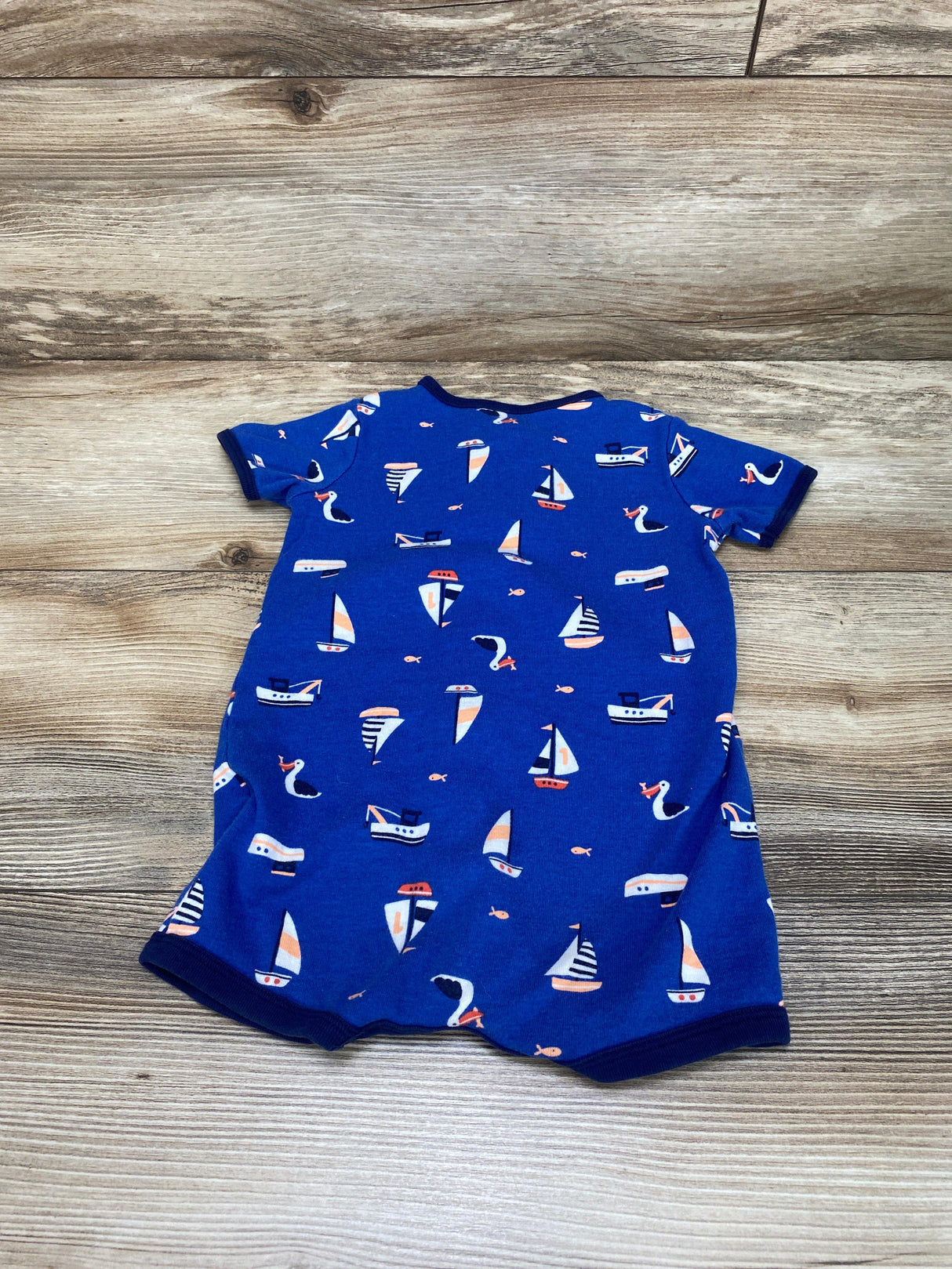 Carter's Navy Sailboat Shortie Romper sz 18m - Me 'n Mommy To Be