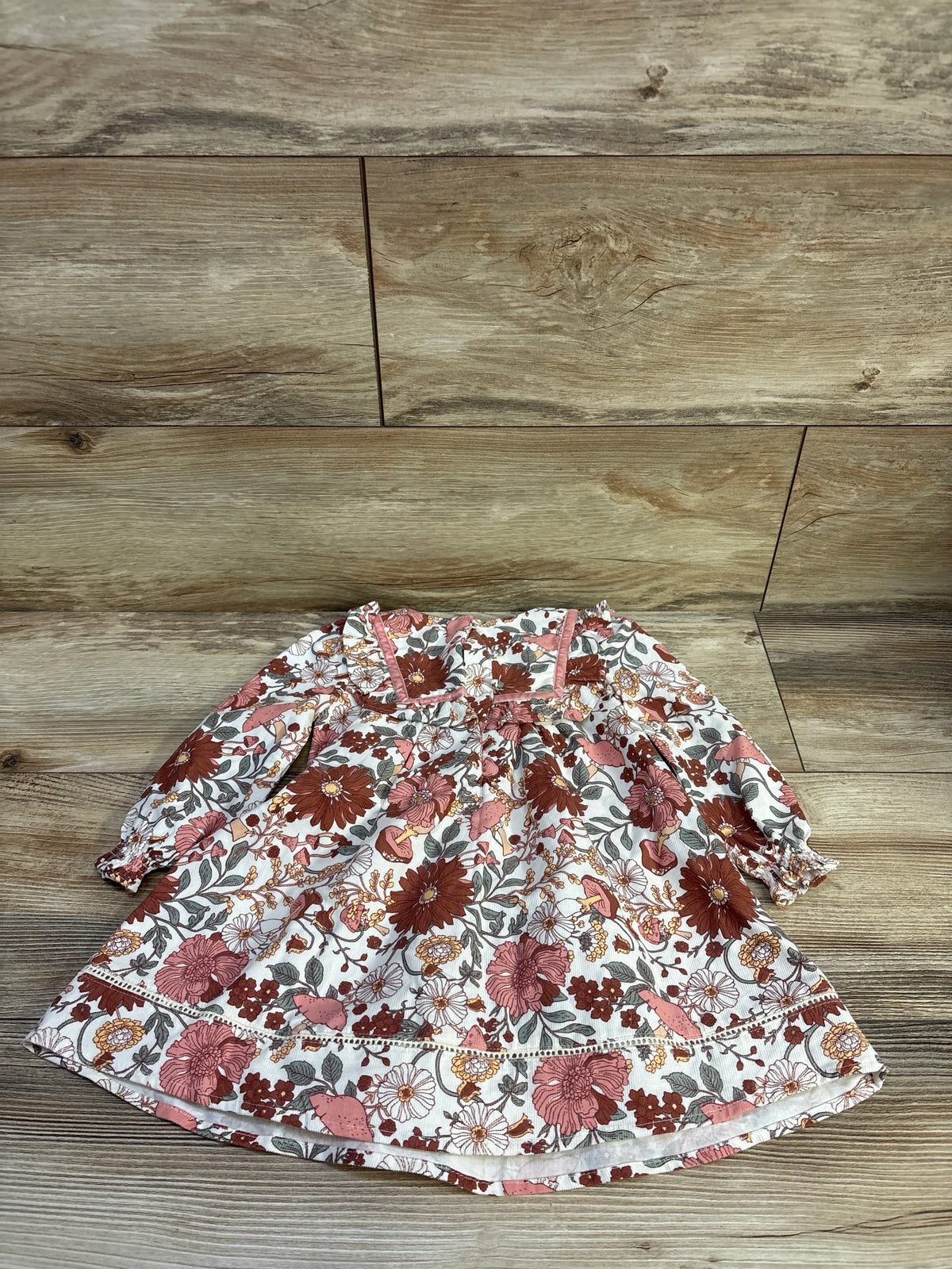 Joie Floral Long Sleeve Dress Ivory sz 18m
