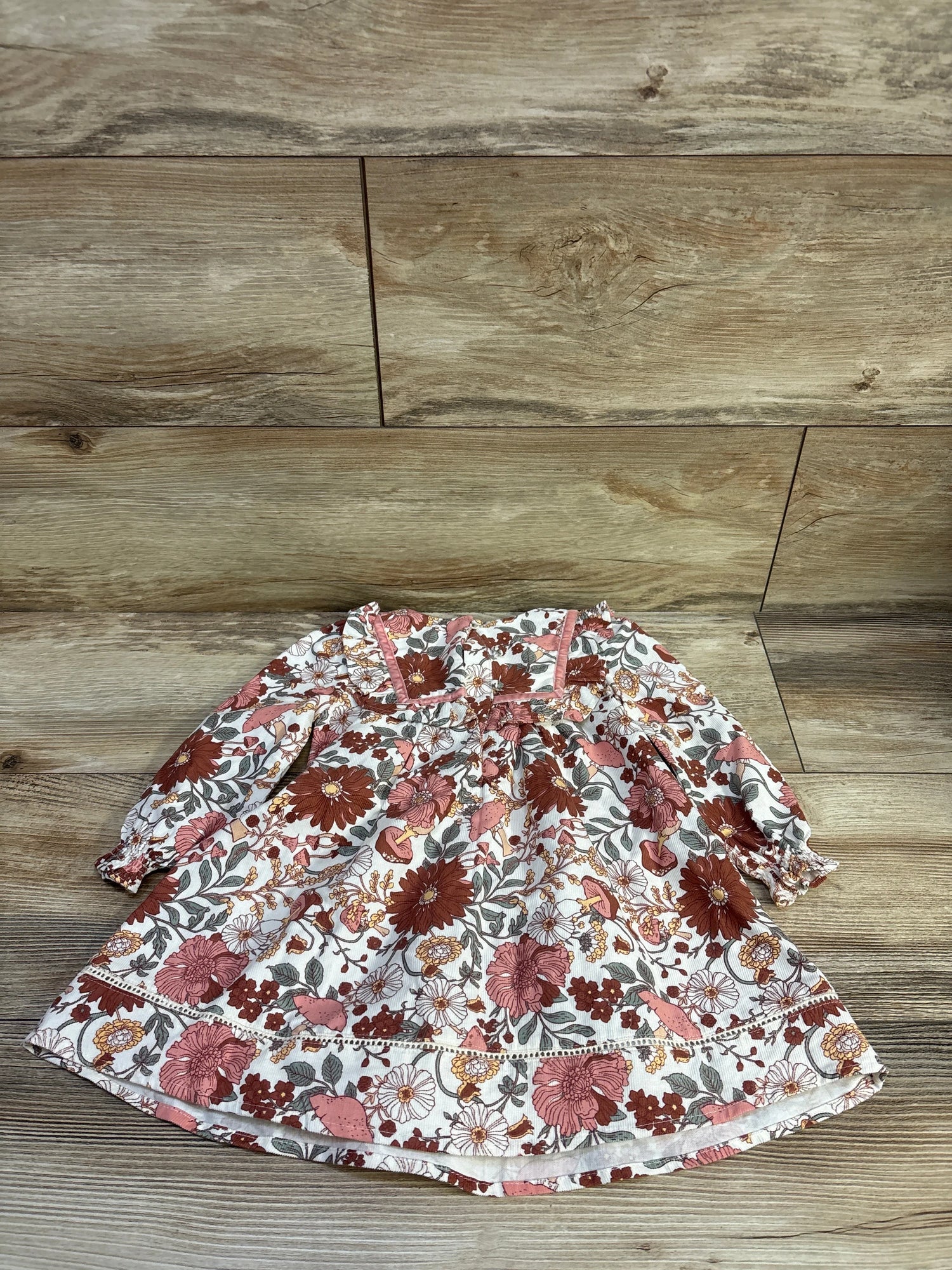 Joie Floral Long Sleeve Dress Ivory sz 18m
