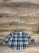 NEW Janie & Jack Plaid Flannel Shirt Navy sz 4T