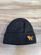 Rib-Knit Dinosaur Foldover Beanie Black sz M