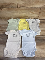 Carter's 5pk Farm Animal Bodysuits Yellow sz Newborn