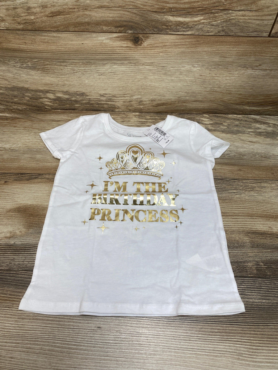 NEW Children's Place White Birthday Princess Shirt sz 5T - Me 'n Mommy To Be
