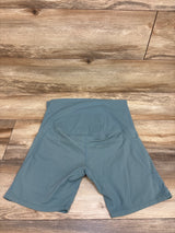 Poshdivah Over The Belly Yoga Shorts Teal sz Large