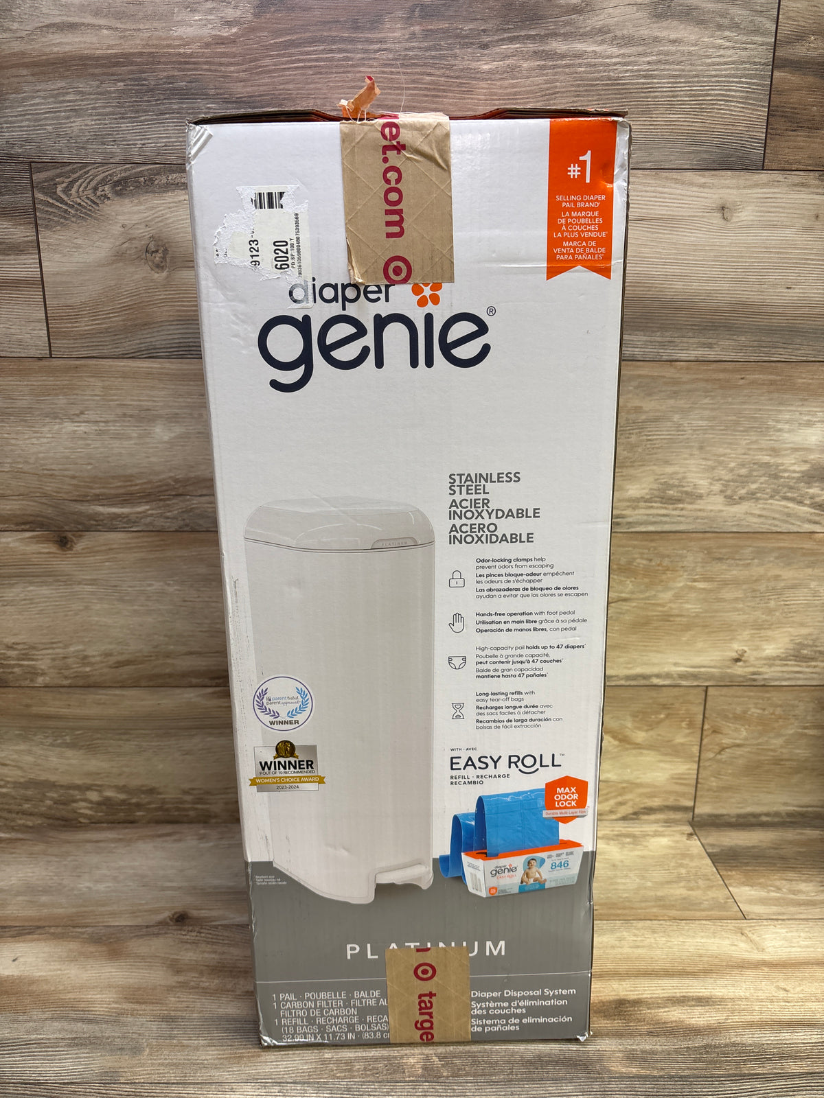 NEW Diaper Genie Platinum Pail - White