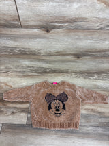 Disney Junior Minnie Mouse Velour Knit Sweater Brown sz 12m