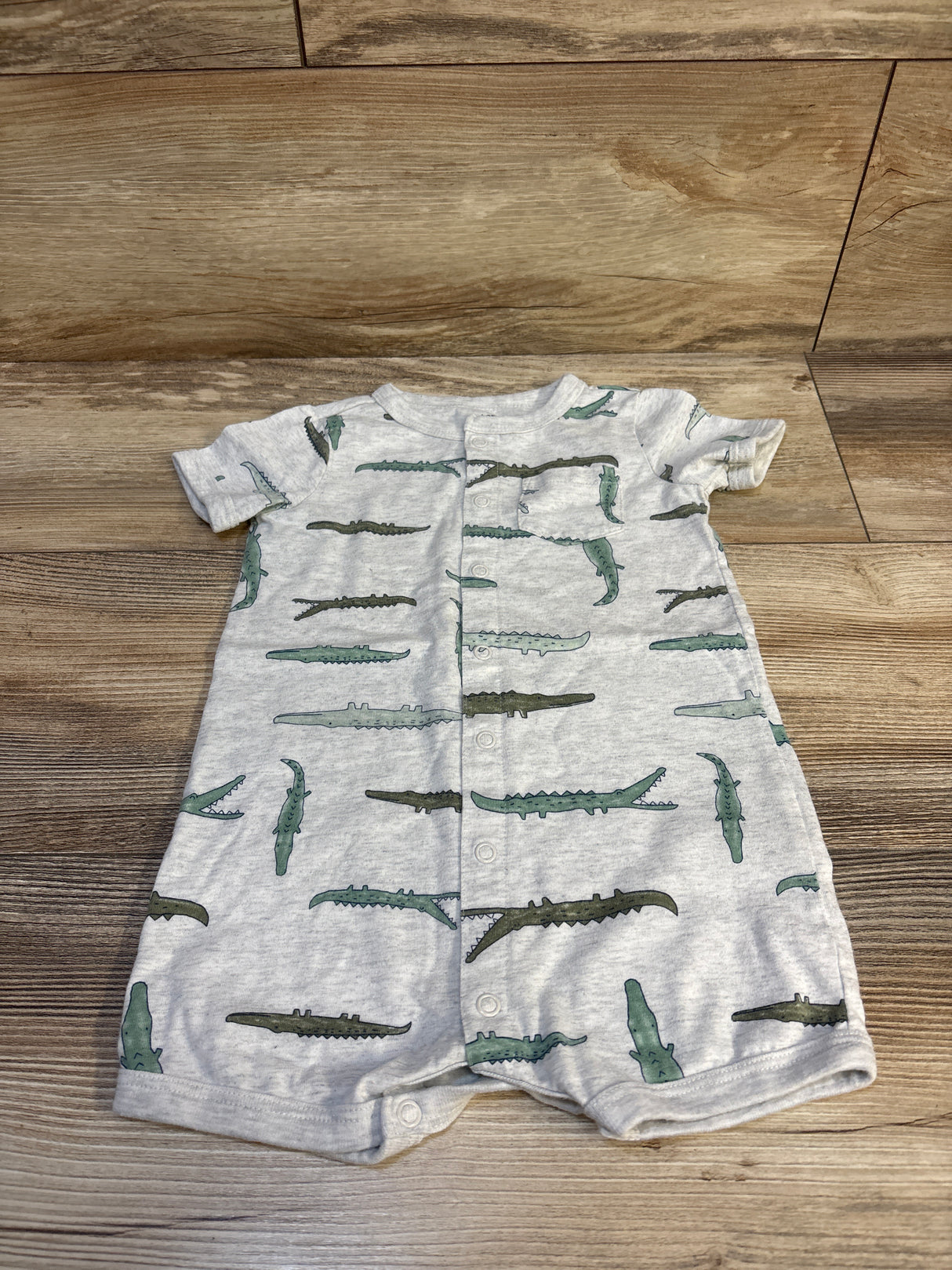 Carter's Gator Shortie Romper Grey sz 18m