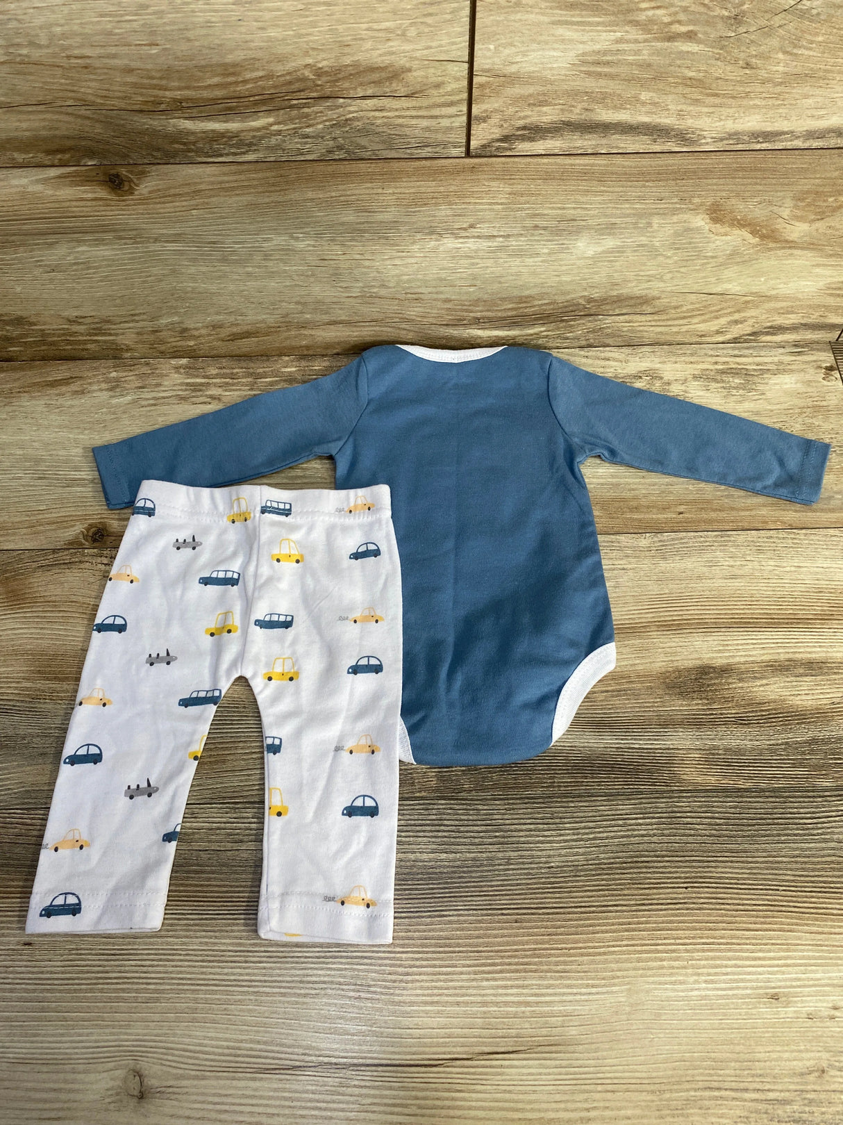 Lila & Jack 2pc Beep Beep Bodysuit & Pants Blue sz 3-6m