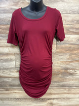 Mother Bee Maternity Bodycon Dress Burgundy sz Medium - Me n Mommy To Be